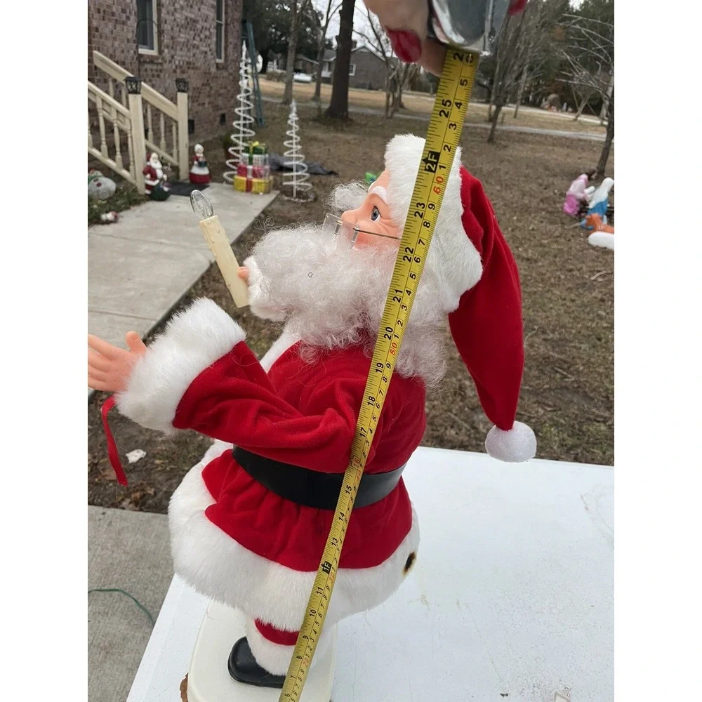 Vintage National Rennoc Animated Santa Claus w/ Candle Christmas Decoration‎ - Picture 5 of 7